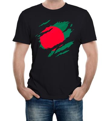Torn Bangladesh Flag Men's T-Shirt Bangladeshi Cricket Sport Support Proud