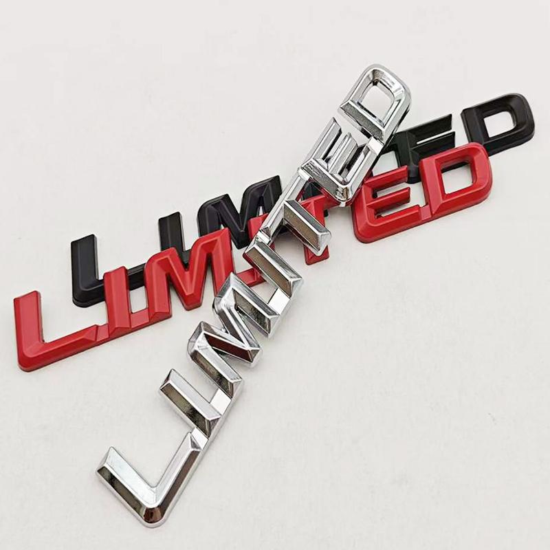 New 3D Metal Chrome Car Styling Logo LIMITED Emblem Badge Limited Edition Trunk Body Sticker Decal Fender Emblem Auto Accessory