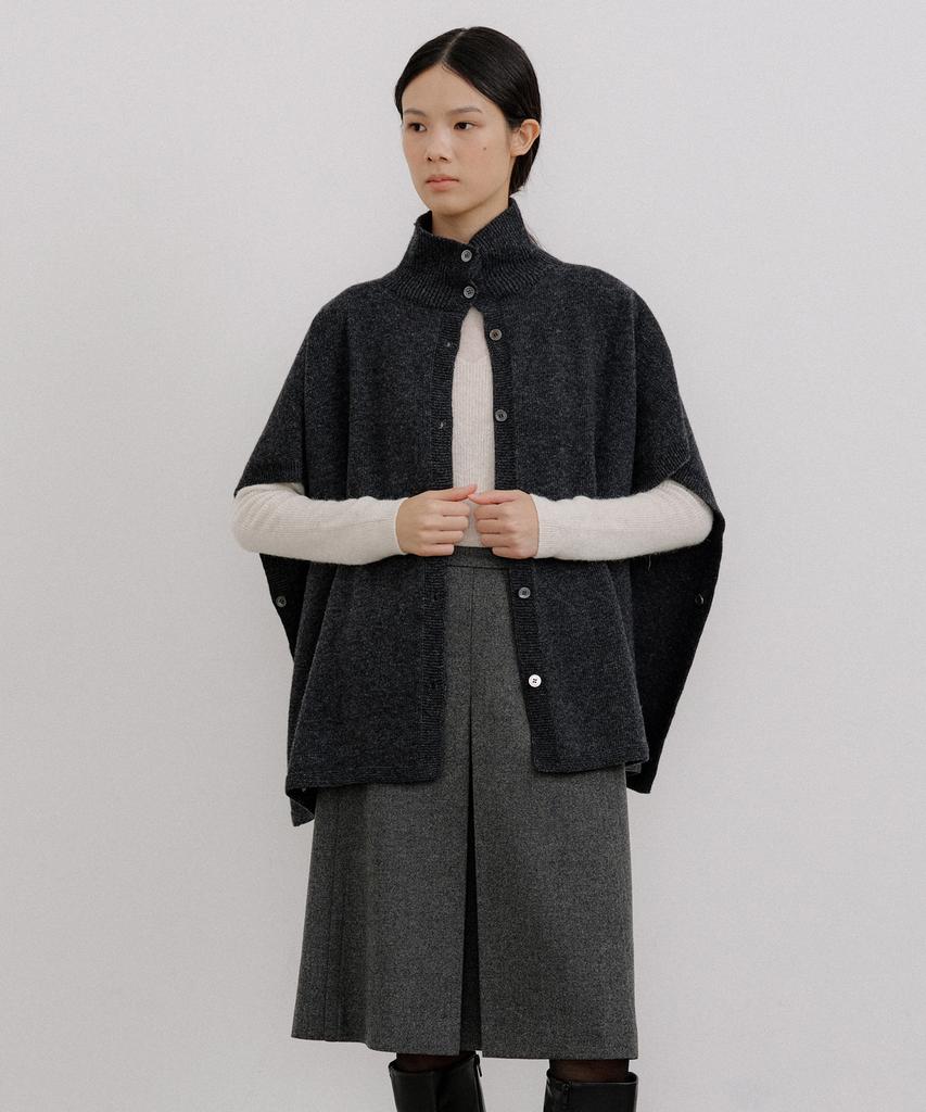OCTETTE Wool Cape Pull-Over Knit_2Color