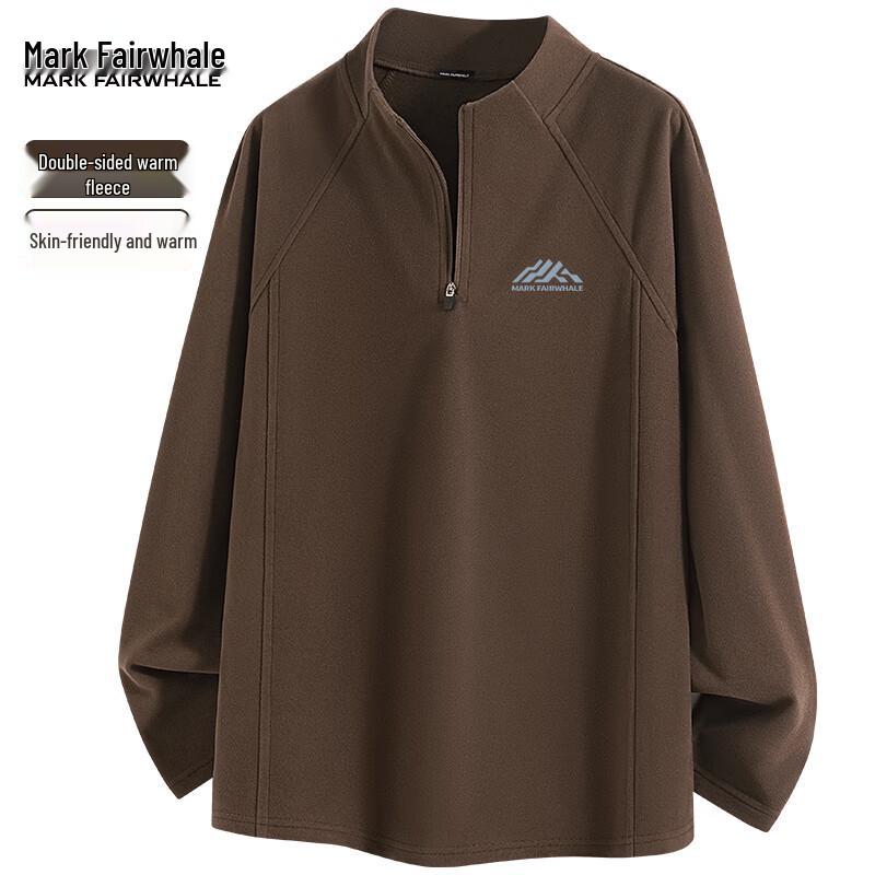 

Mark Fairwhale Men s Winter Half-Zip Fleece T-Shirt 2XL
