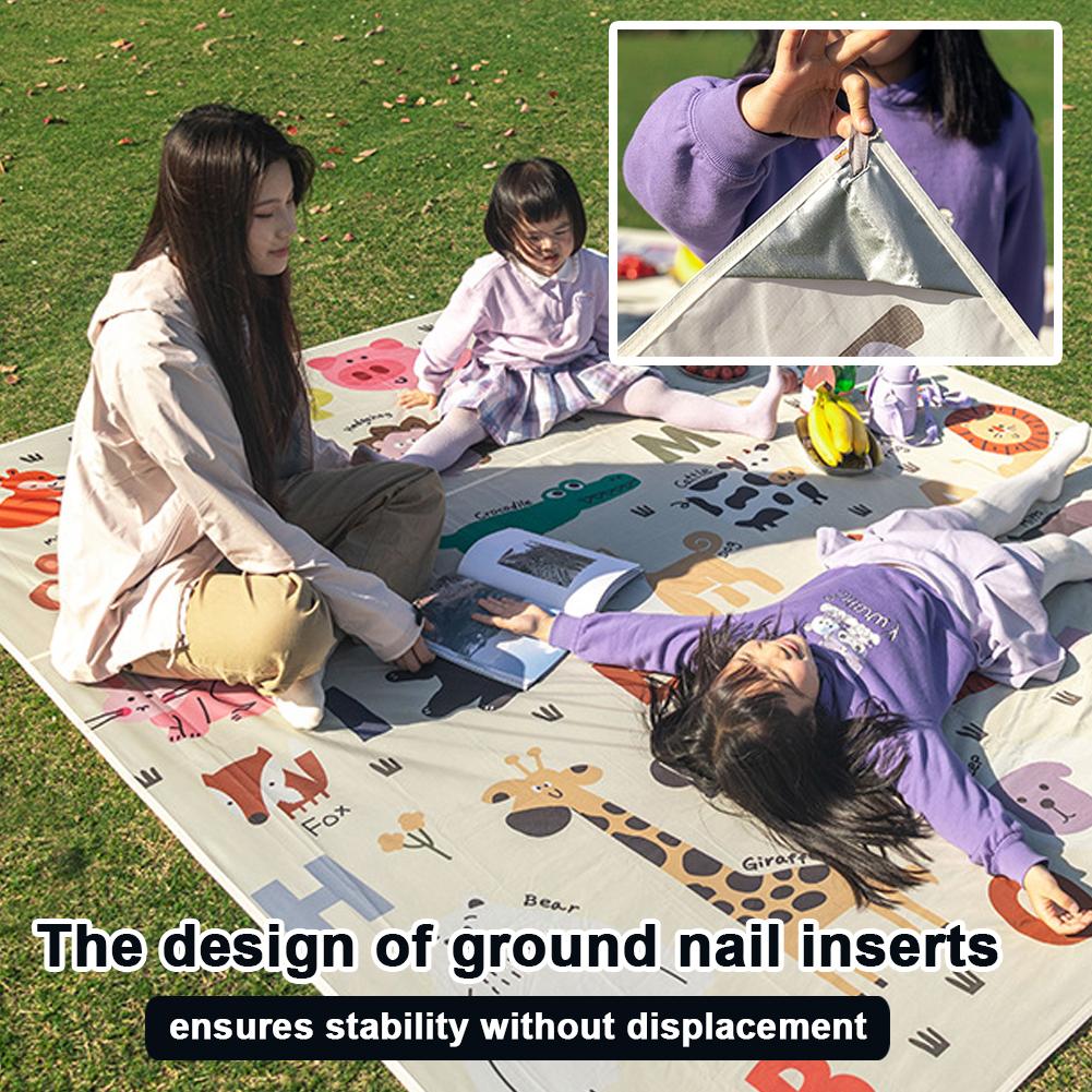 Outdoor Portable Waterproof Camping Floor Mat Foldable Picnic Mat Wear-resistant Ground Mat