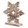 Hill Interiors White Wash Collection Wooden Snowflake Decoration