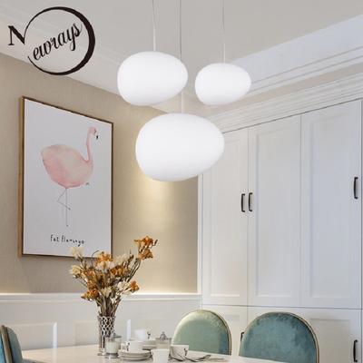 Nordic Modern Cream White Chandelier Design Creative Living Room Restaurant Clothing Store Glass Lighting