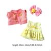 17cm Doll Dress Cute Clothing with Hair Accessory Knitting Sweater Scene Photo Prop