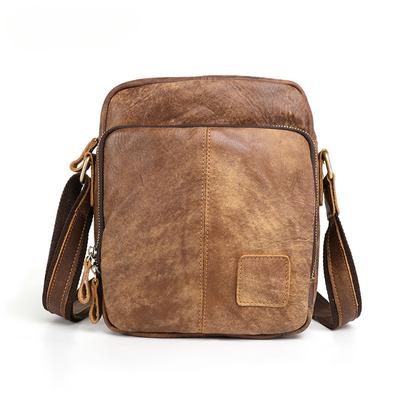 Leather Men's Bag Large-capacity Shoulder Bag Messenger Bag Casual Retro Cowhide Men's Bag Men's Shoulder Bag