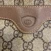 GUCCI 6423 Vintage Old Gucci Pochette GG pattern PVC Shoulder Bag Brown PVC Used