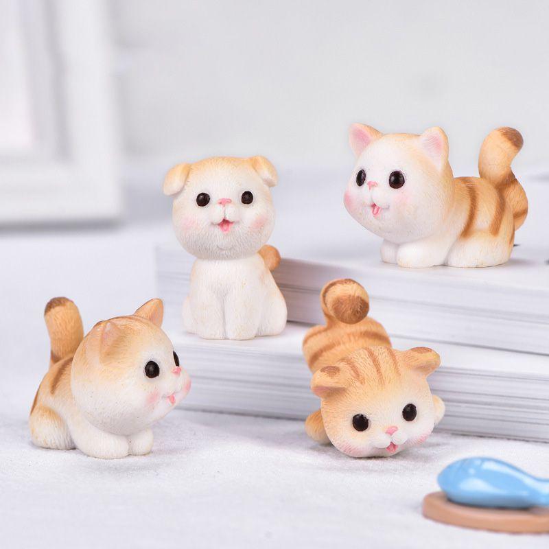 Delightful Cartoon Cat Design Mini Cat Dolls Ideal For Creative Cake Decorations And Gifts