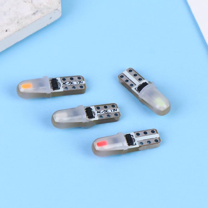 New 10pcs T5 LED Bulb 3014 2SMD Super Bright Car Interior Dashboard Instrument Lamp Silicone Auto Side Wedge Light