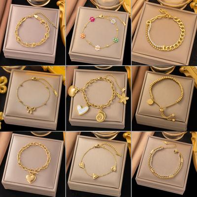 Bracciale di Lusso in Acciaio Titanio Qi Yun: Eleganti Gioielli di Moda Europei e Americani