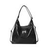 2025 autumn dual-purpose new casual butterfly large-capacity women's solid color shoulder bag double shoulder tote bag women