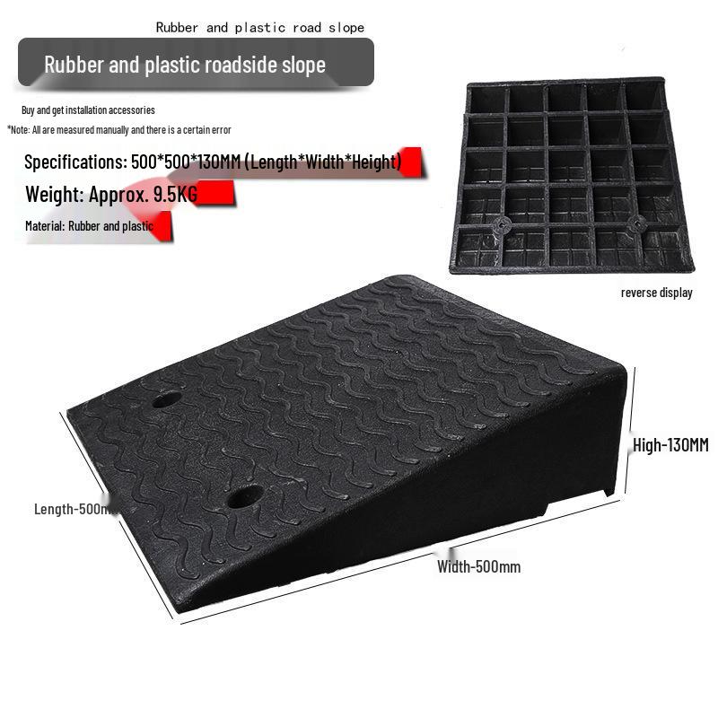 Rubber Curb & Threshold Ramp Mat for Home and Car 