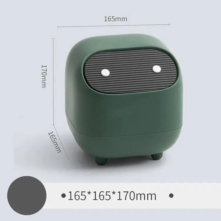 Table Trash Can Creative Cute Desktop Bin Small Tube Trash Can Room Mini Table Plastic Garbage Bin Press Car Storage Bucket