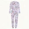 Female Long Sleeve Loose Tunic And High Waist Straight Trousers Two Piece Everyday Cozy Wear