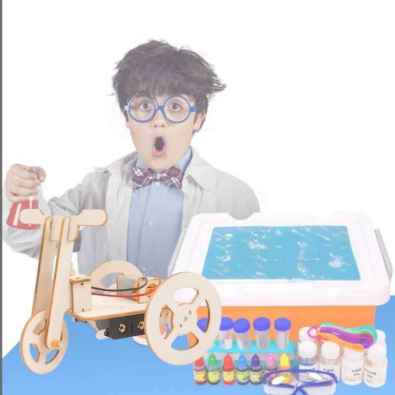 Diy Electric Tricycle Science Experiment Kit For Junior High And Elementary Students Wooden Material