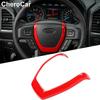 Red Steering Wheel Moulding Frame Trim Cover for 2015- Ford F150 Accessories