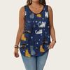 Women's Top Fashion Casual Loose Printed Sleeveless Vest T-Shirts Women’s