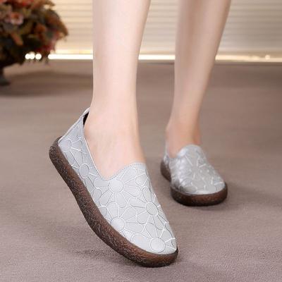 Women's Lightweight Round Toe Flats Slip On Flat Ballet Shoes for Women Casual Faux Leather Loafer Dressy Shoes Soft Driving Shoes Walking Loafers