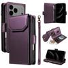 Luxury Magnetic Card Solt Wallet Flip Leather Phone Case For iPhone 17 Pro Max 16 Plus 15 14 13 12 kickstand Book Strap Cover