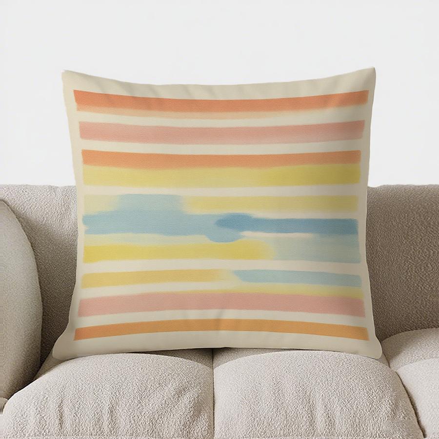 Home Decor Colorful Strokes Geometric Pattern Throw Pillow Pattern Cushion Cover Suitable For Sofa Bedroom Car Pillow Cover 40x40cm