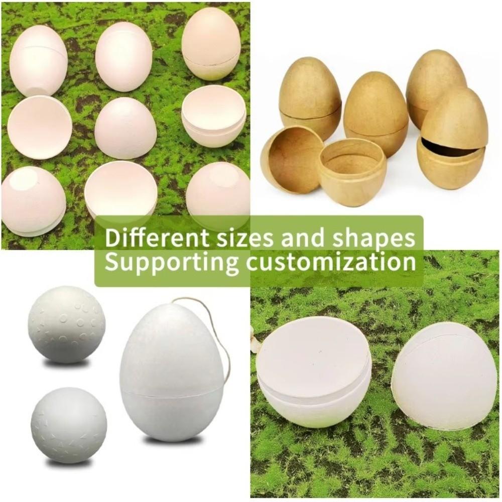 Fake Eggs Unpainted Craft Easter Paper Eggs Blank Adorable DIY Easter Eggs Simulated Decorative Paper Pulp Egg Party Favors
