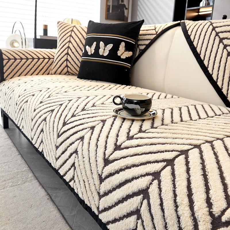 Special Autumn And Winter Plush Sofa Cushion Thickened Non-Slip Light Luxury High-End Sofa Cover New Seat Cushion