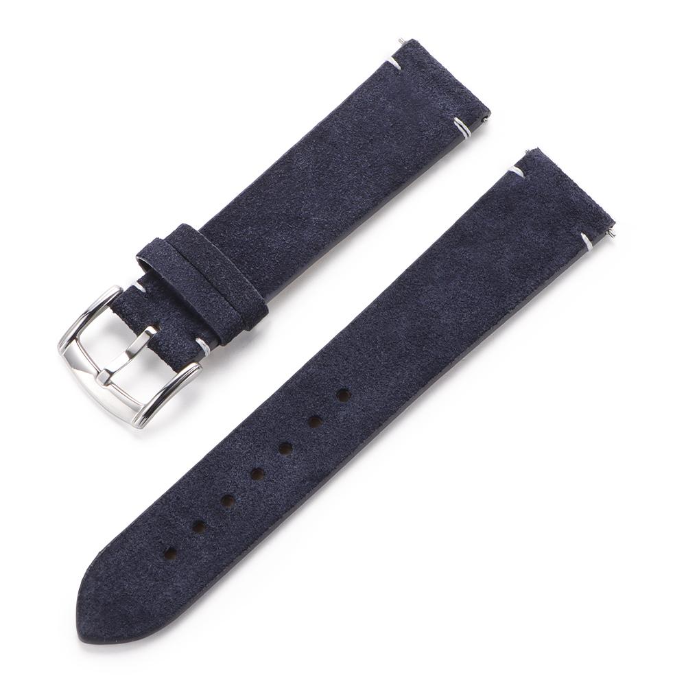 

20mm 22mm Wristband Quick Release Soft Genuine Suede Strap Black Brown Watch Band Calfskin Bracelet for Women Men Accessories 22mm