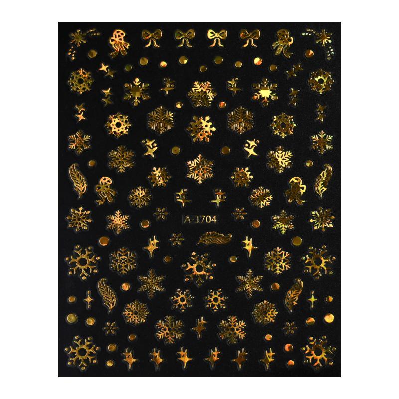 Autocolante de Crăciun 3D Laser Argint Ren & Fulg de Nea