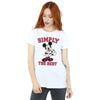 Disney Womens/Ladies Mickey Mouse Simply The Best Cotton Boyfriend T-Shirt