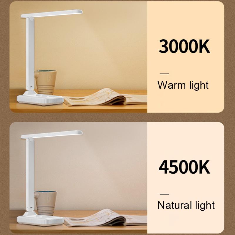 USB Rechargeable Table Lamp LED reading Light Eye Protection 3 Levels Dimmable Touch   Foldable Bedside Student Dorm Desk Lamps