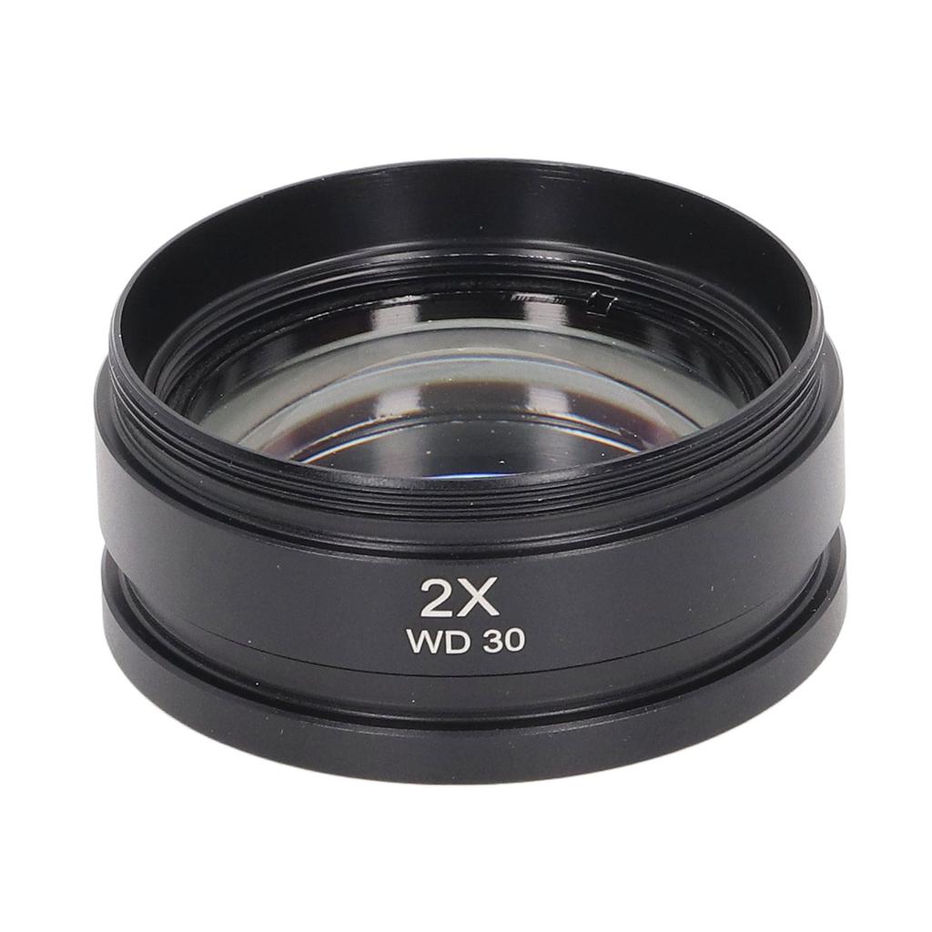 Hjelpeobjektiv Aluminiumlegering 2X Tilbehør for Stereomikroskop WD30