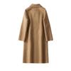 8803 New High-end Hand-sewn Silhouette Loose Double-sided Cashmere Coat Women's Camel Wool Thickened Wool Coat