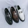 Foreign Trade 2025 New Men's Shoes Business Casual Leather Shoes Men's Wedding Shoes Youth Dating White Shoes Best Man Speech Shoes