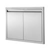 BBQ Access Door, 762x532 Mm Double Outdoor Kitchen Door, Stainless Steel Flush Mount Door, Wall Vertical Door with Recessed Handles , for BBQ Island,