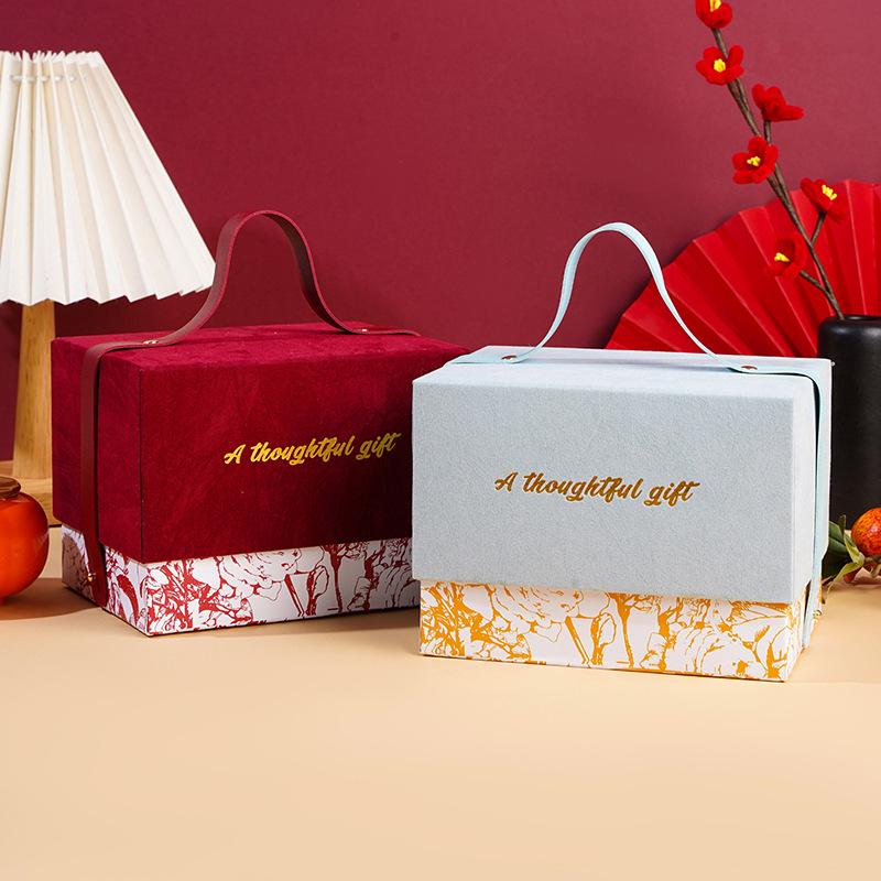 Velvet Wedding Favor Candy Box - Moshang Huakai Rectangular Gift Packaging