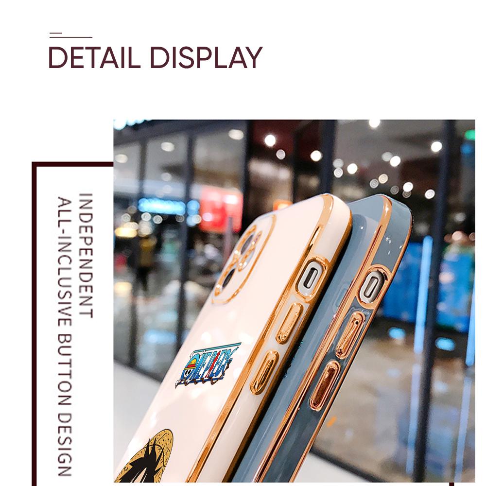 Colorful Printing Patterns Square Edge Pattern Casing Plated Phone Shell Luxury Plating Soft Phone Case for Huawei Honor Xiaomi Redmi