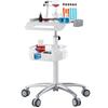 Medical Cart, Salon Cart with Wheels, Mobile Trolley Cart 26.77"-42.91" Height Adjustable, Metal Salon Stations for Hair Stylist, Rolling Desktop Lab