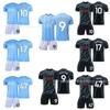 2324 Neues Manchester City Fußballtrikot Set 9 Harland 47 Foden 17 De Bruyne grenzüberschreitende Lieferung