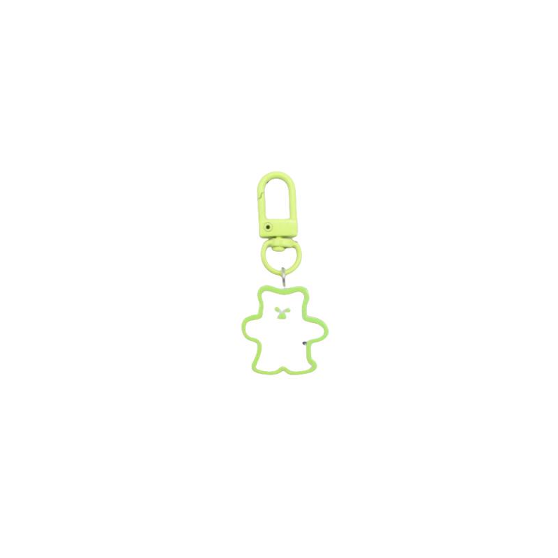 Korean Acrylic Glitter Cartoon Bear Keychain for Schoolbags