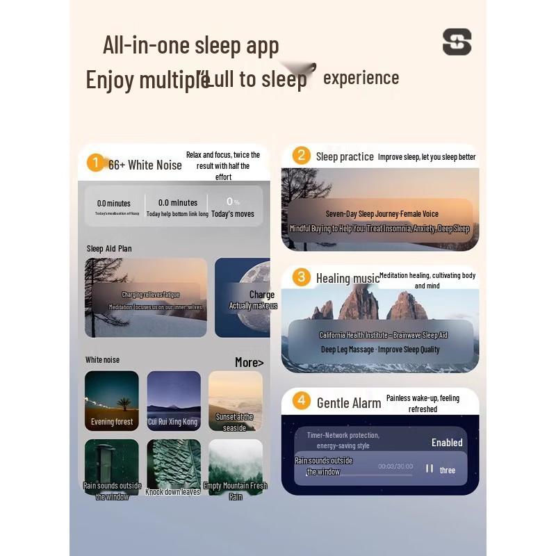 SANAG J20S Wireless Noise-Canceling Sleep Earbuds