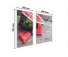 GLAS Schutzplatte Tischplatte 75x52 WASSERMELONE
