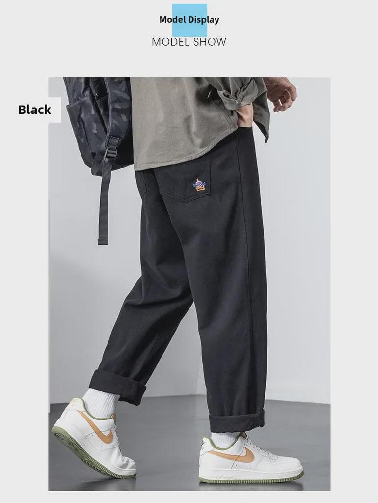 Men's Loose Casual Straight Pants - Fashion Workwear for Spring & Autumn 2023