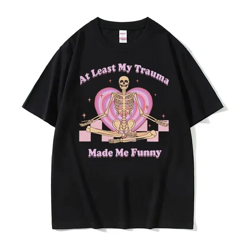 Autistic Funny Skeleton Meme Graphic T Shirt Fashion Gothic Retro T Shirts Male ONeck Oversized Short Sleeve Tshirt Unisex