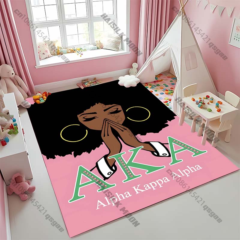 Multi-Size AKA Theme Printed Carpet Living Room Bedroom Sofa Large Area Decor Rug, Non-Slip Comfort Gift for Family and Friends