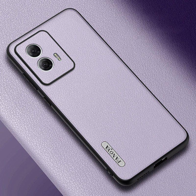 Luxusní pouzdro z PU kůže pro Motorola Moto Edge 50 Fusion 5G Zadní kryt Matný silikon Nárazuvzdorný Plná ochrana Pouzdro na telefon Coque