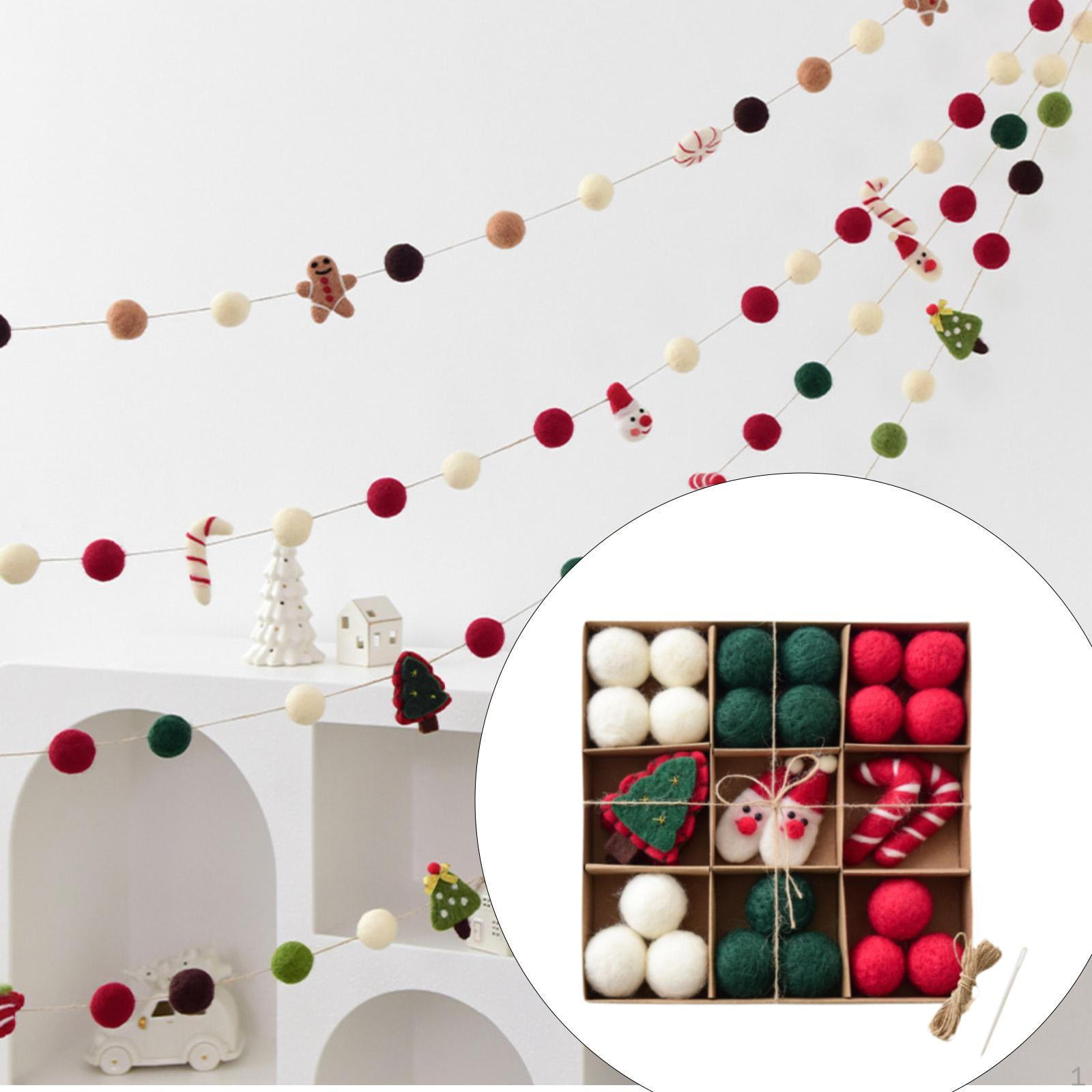 

Сделай сам рождественский войлочный шар гирлянда набор украшений милые подвесные украшения для помещений Santa Claus