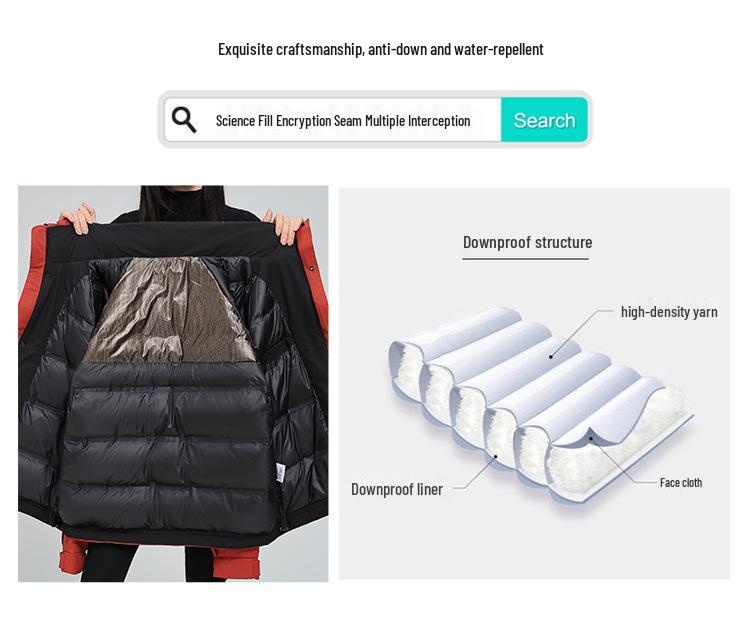 2025 Autumn/Winter Trendy Unisex Warm Hooded Windbreaker Down Jacket for Couples