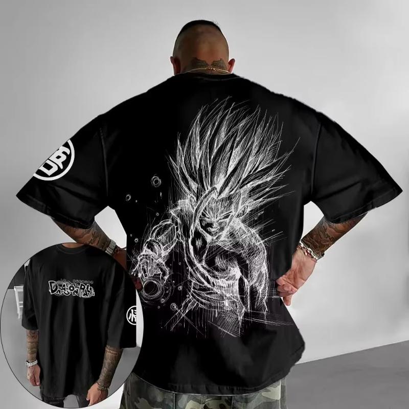Summer New Arrivals Dragon Ball Anime Peripheral Clothes Classic Comic TShirt Short Sleeve Crew Neck Mens and Womens Couples