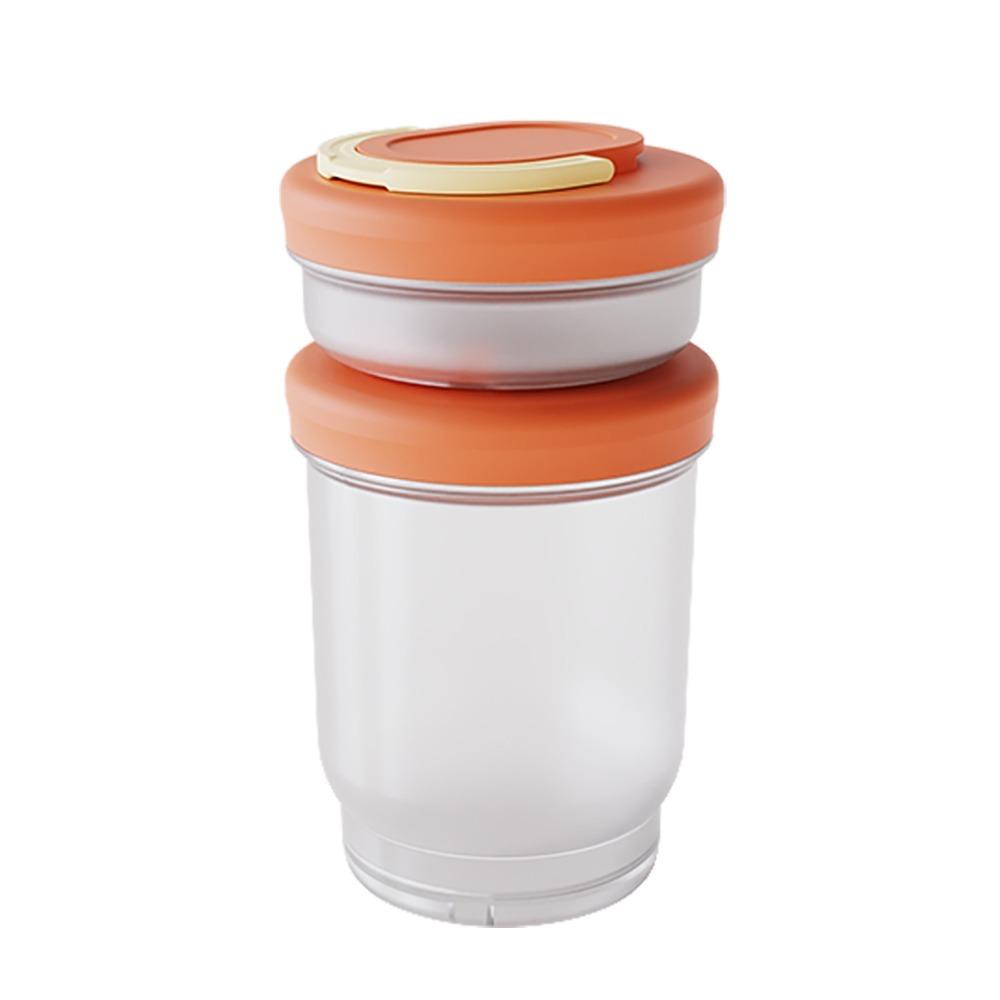 Leak-Proof Breakfast Cup Fresh-keeping Fruit Storage Jar Double-layer Fruit Salad Cup Office Orange Cup