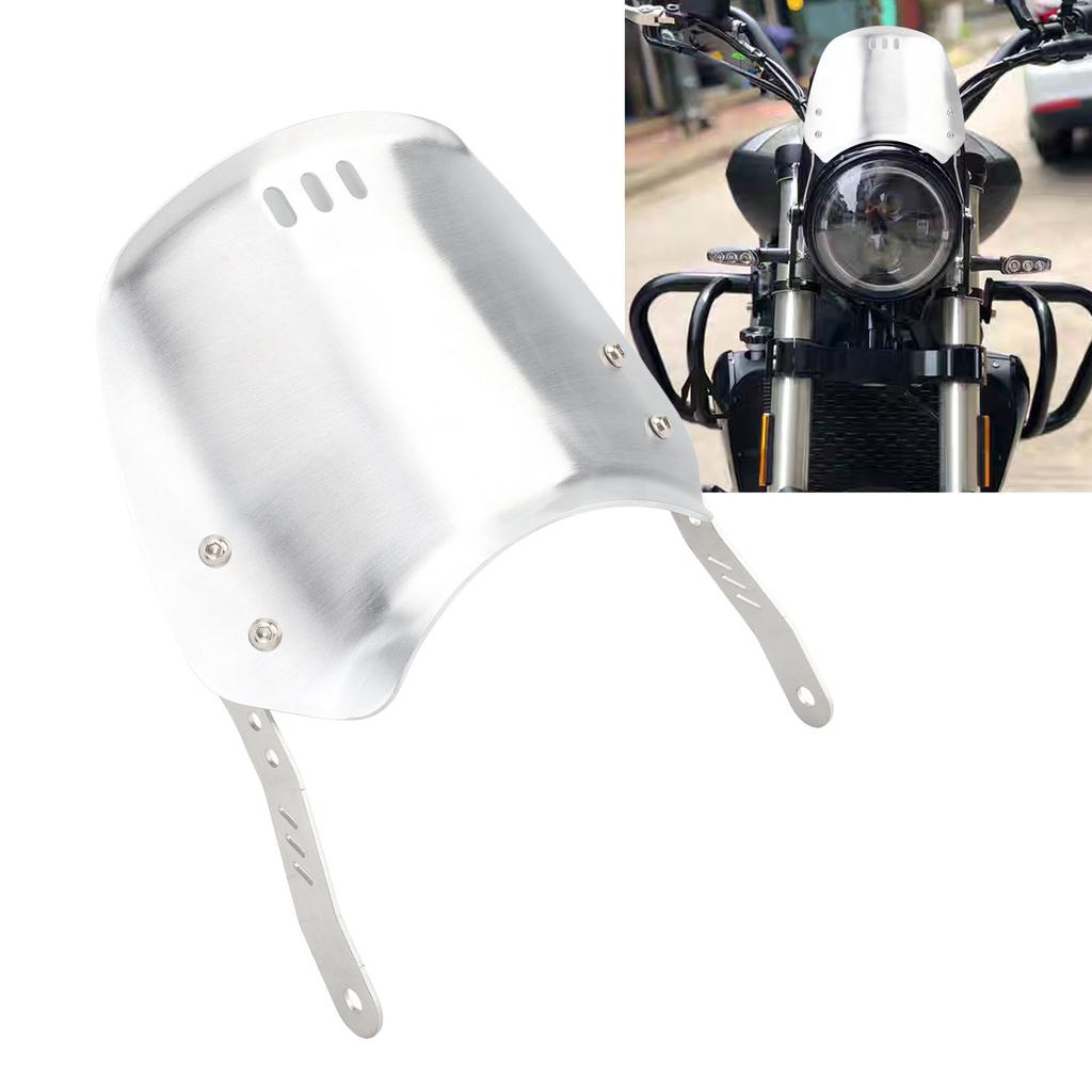 Motorcycle Protective Wind Deflector Windscreen Front Flyscreen with Mount Replacement for Su uki SV1000 SV400 GS750E