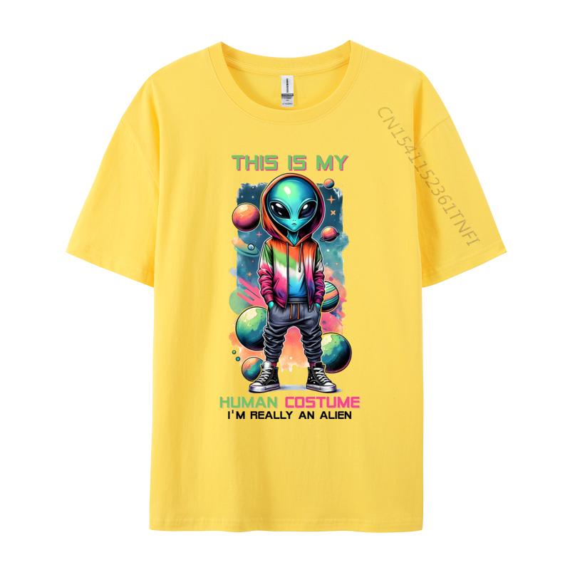 Copy Of Alien In Space Tshirt Funny Coupons Short Sleeve Printed On T Shirts All Cotton Men Tops  Tees Casual